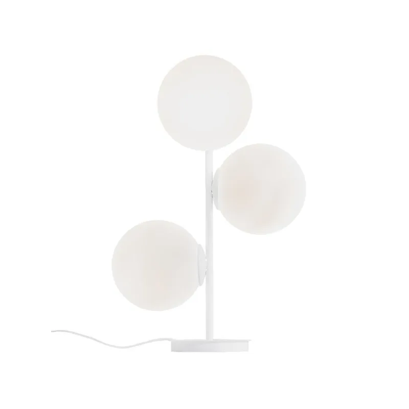 Bílá skleněná stolní lampa Bubbly