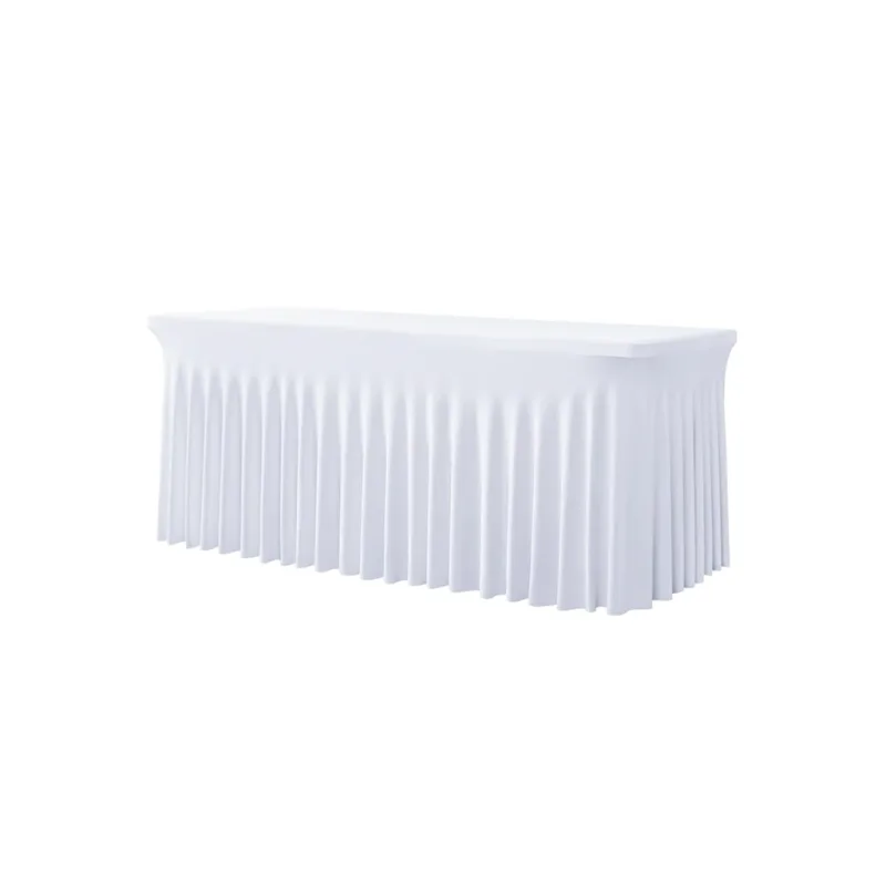 TENTino Elastick&yacute; potah SKIRTING na skl&aacute;dac&iacute; stůl 180-183x76 cm V&Iacute;CE BAREV Barva ubrusu: B&Iacute;L&Aacute; / WHITE