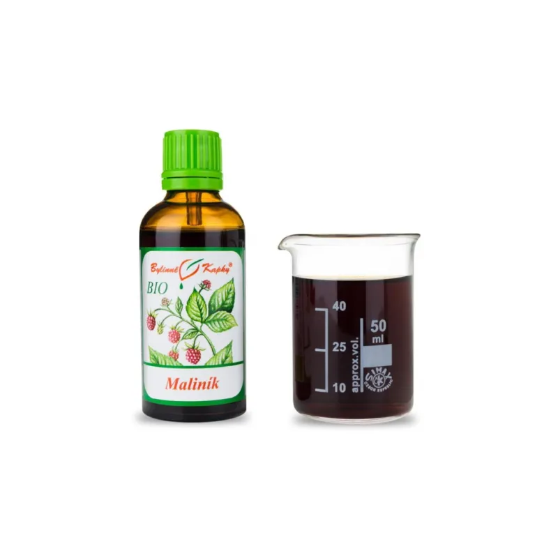 MALINÍK BIO - bylinné kapky - tinktura 50 ml BYLINNÉ KAPKY