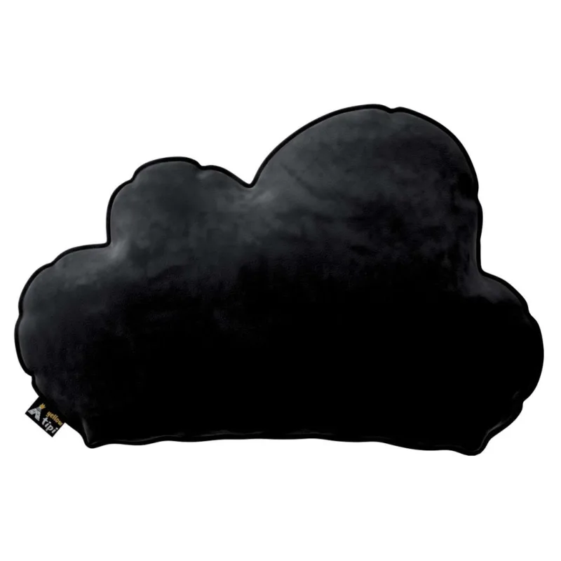 Černý polštář ve tvaru mráčku Soft Cloud 55 cm