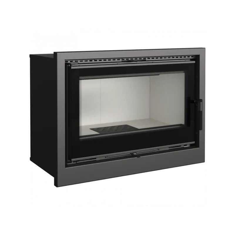 Kratki ARKE 80 s ventilátorom  oceľ čierna, ohnisko termotec, zabudovaný ventilátor