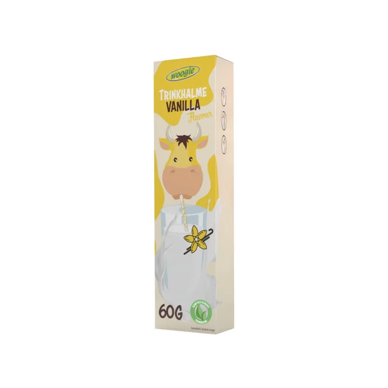 Woogie Straw Vanilková brčka 10 x 6g  - originál z Německa