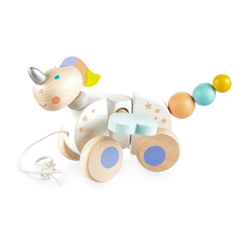 ZOPA Dřevěná tahací hračka - Unicorn