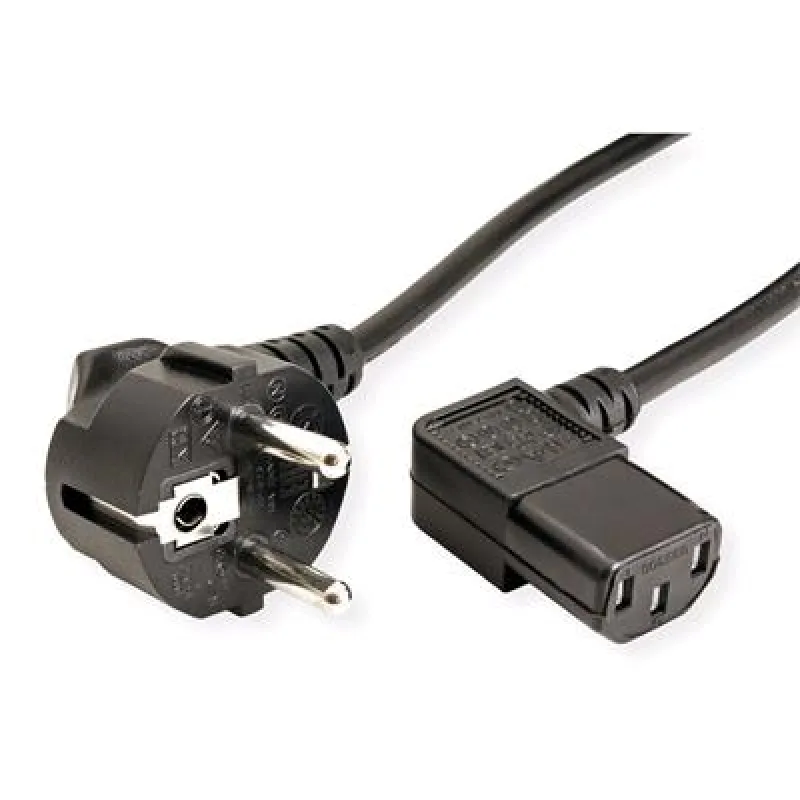 Kábel C-TECH sieťový  2m 220/230V napájací, lomený, VDE
