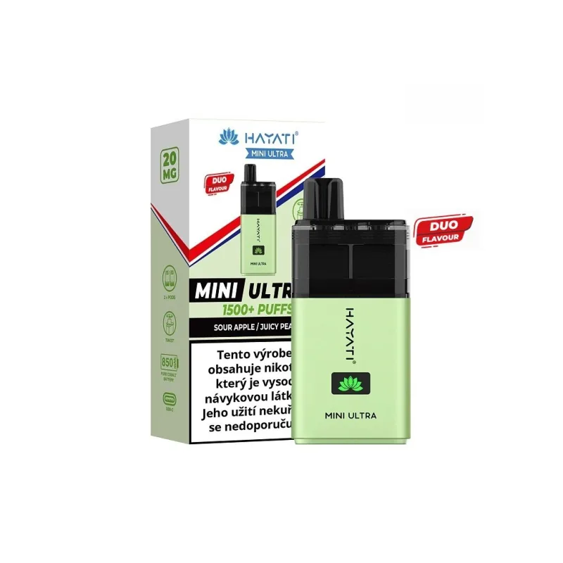 Hayati Mini Ultra 1500 - Sour Apple Juicy Peach - 20mg