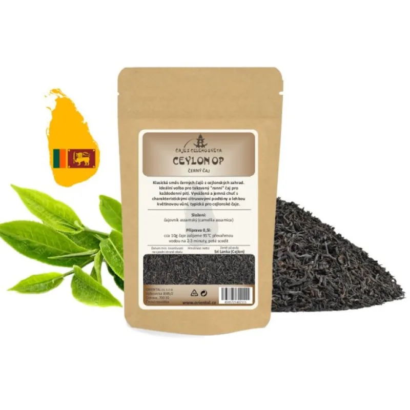 Černý čaj Ceylon OP - Gramáž čaje: 200 g