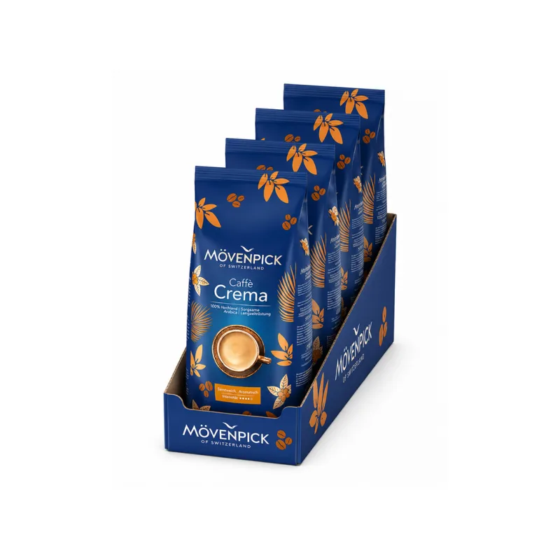 Mövenpick Caffe Crema zrnková káva 4x1kg-VÝHODNÉ BALENÍ  - originál z Německa
