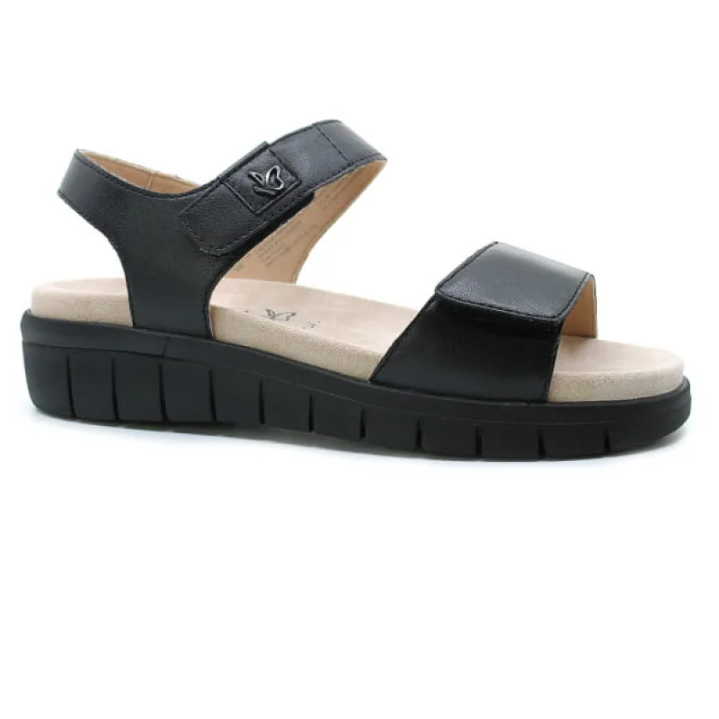 CAPRICE 9-28701-42 black/blk sole, dámské sandály vel.37