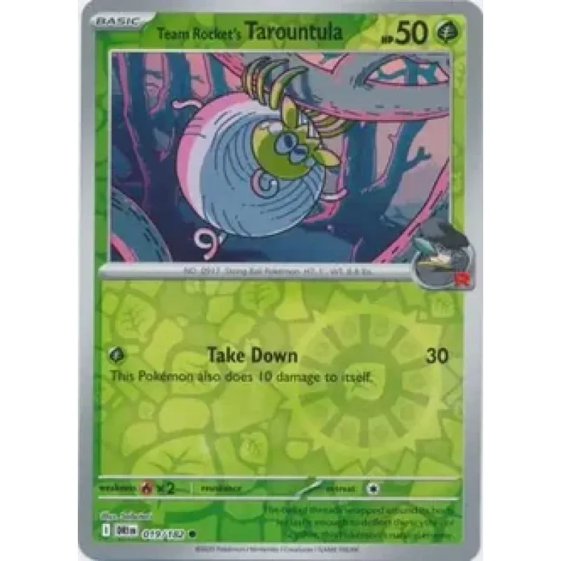 Team Rocket's Tarountula (DRI 019) - REVERSE HOLO