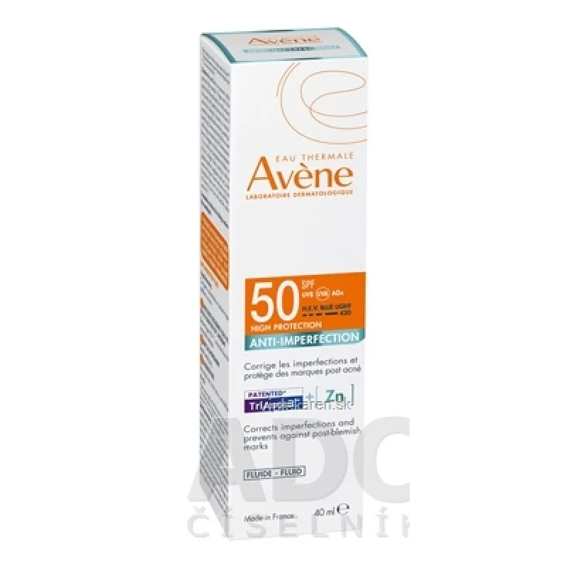 AVÈNE SUN ANTI-IMPERFECTION Fluid SPF 50 proti nedokonalostiam pleti 40 ml