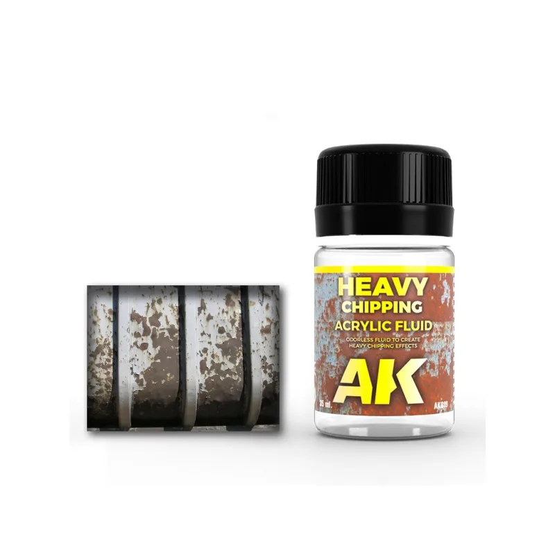 AK Interactive AK089 HEAVY CHIPPING EFFECTS ACRYLIC FLUID (35ml)
