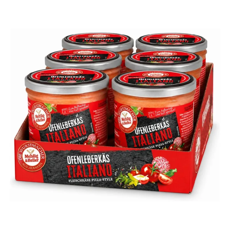 Mehlig & Heller pečená masová sekaná Italiano ve skle 6x250g - VÝHODNÉ BALENÍ  - výhodné balení