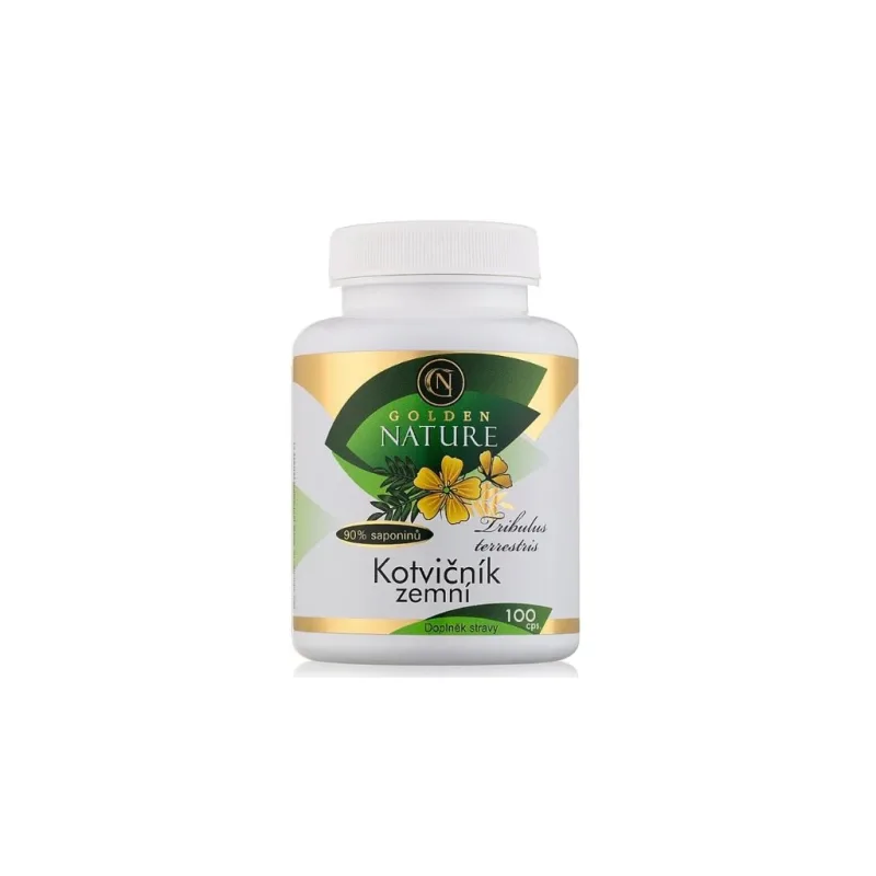 KOTVIČNÍK ZEMNÍ - TRIBULUS TERRESTRIS 90% saponinu 100kaps. GOLDEN NATURE