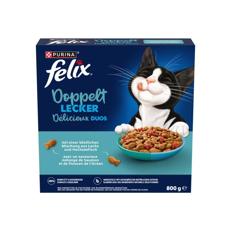 Felix granule pro kočky s lososem a mořskými rybami 800 g  - originál z Německa