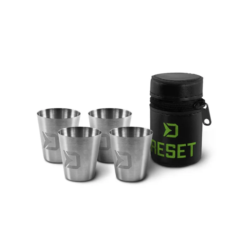 Set nerezových panáků Delphin 4ks  Získejte slevu -5% za registraci v e-shopu