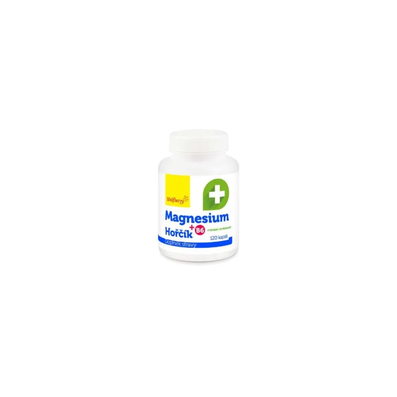 MAGNESIUM - HOŘČÍK + B6 120 kaps.  WOLFBERRY