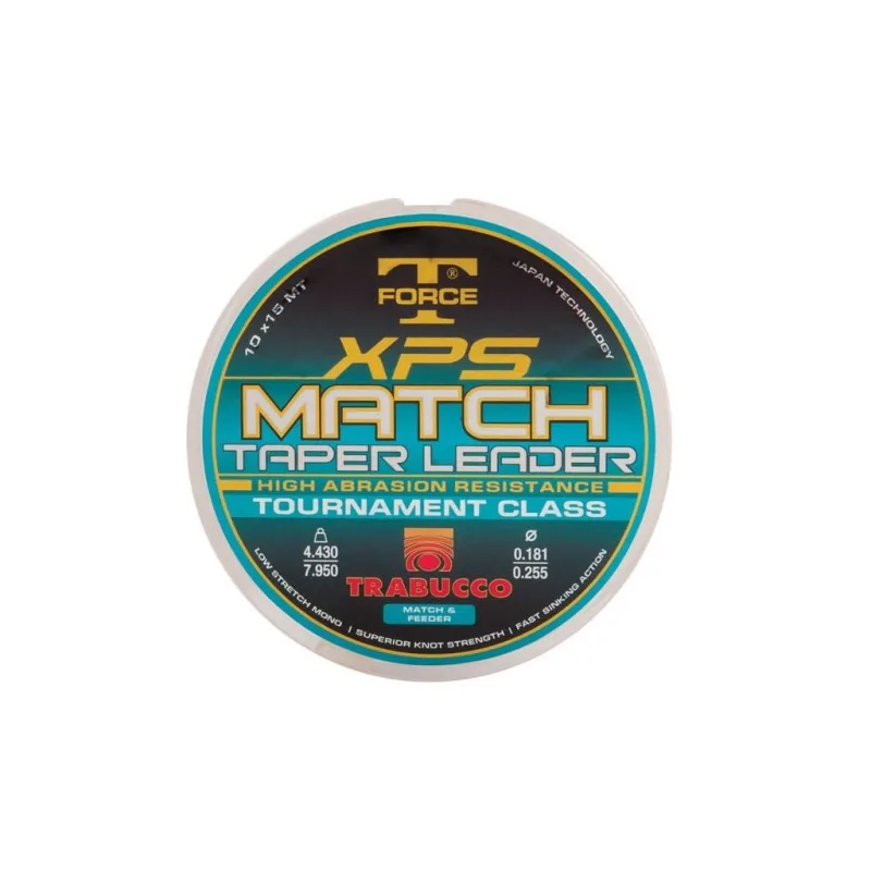Trabucco Ujímaný vlasec TF XPS Match Taper Leader 10x15m
