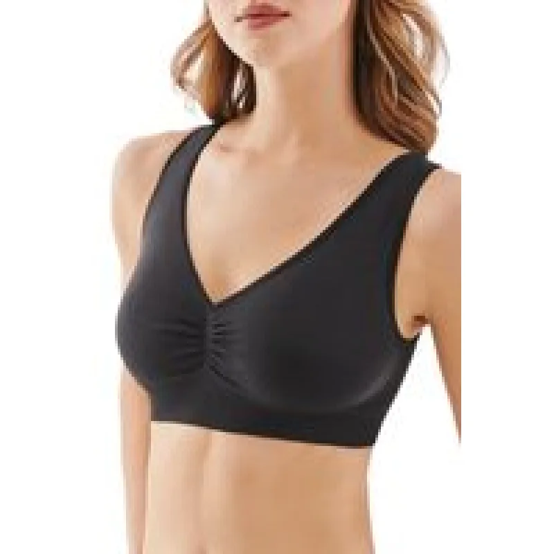 Bezešvá podprsenka Top Shape černá (S/M)