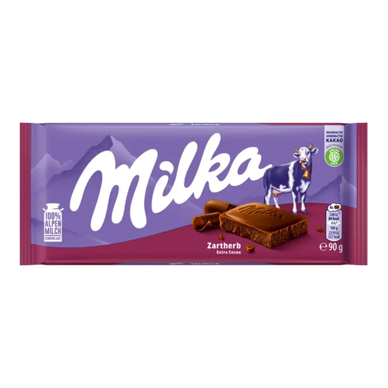 Milka Jemně hořká čokoláda z alpského mléka 90 g