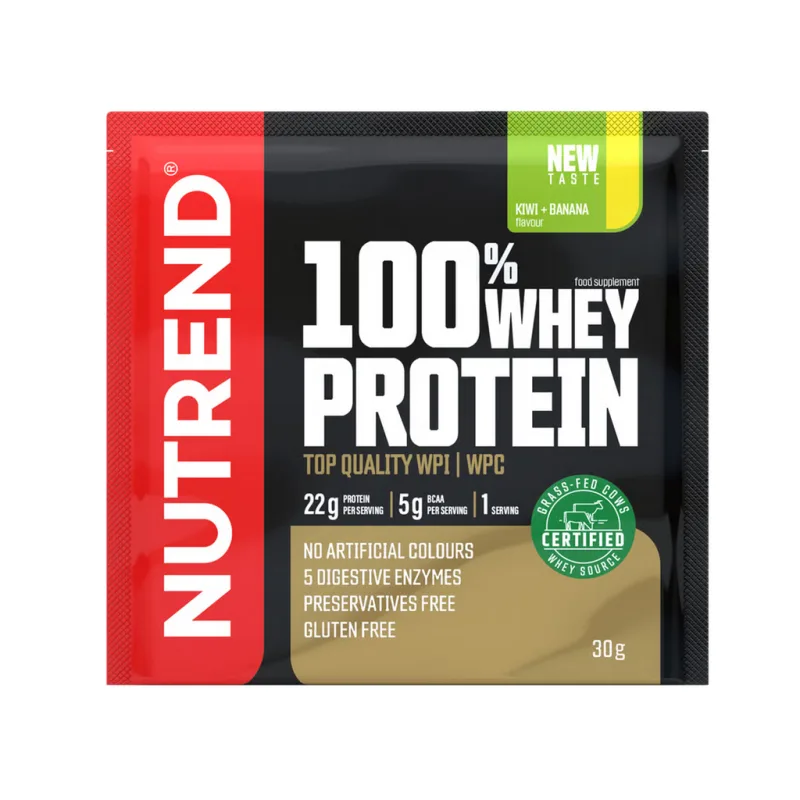 WHEY PROTEIN 100% - syrovátkový protein KIWI a BANÁN 30 g NUTREND