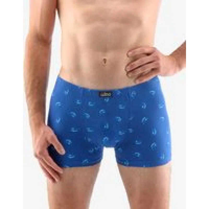 Pánské boxerky s kratší nohavičkou, kratší nohavička, šité, s potiskem 73121P - lékořice měsíc (S/M)