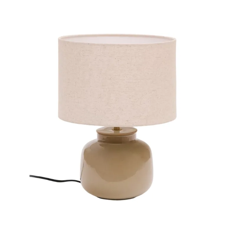 Zelená keramická stolní lampa Kave Home Tay