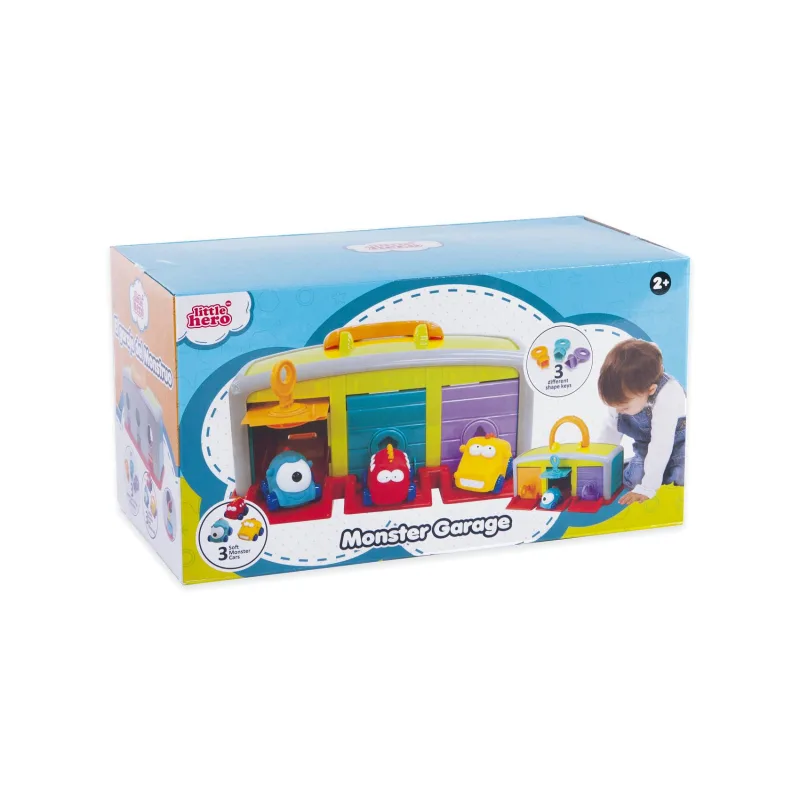Garáž s autíčky 3ks + doplňky plast 30x14x13cm v krabici 2+