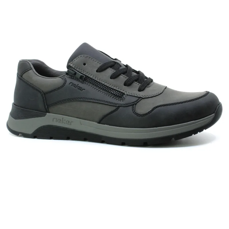 RIEKER 39608-45 grau kombi, pánské polobotky vel.41