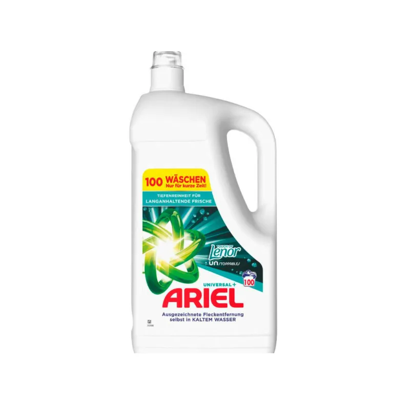 Ariel prací gel Universal s vůní Lenor Unstoppables 100 dávek 5 l  - profi kvalita