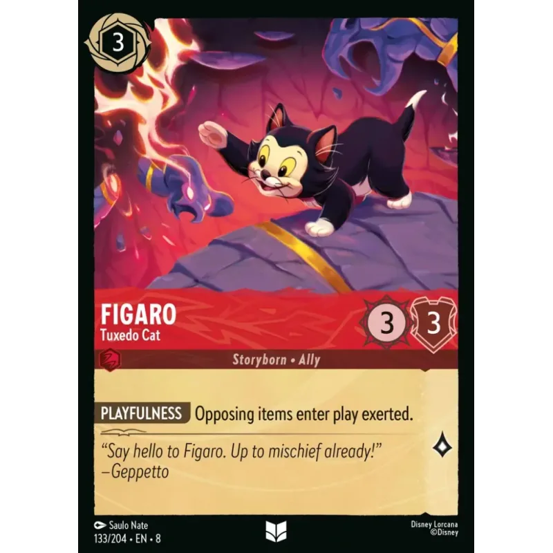 Figaro - Tuxedo Cat - foil