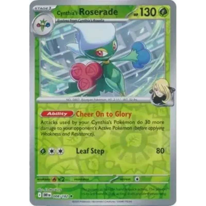 Cynthia's Roserade (DRI 008) - REVERSE HOLO
