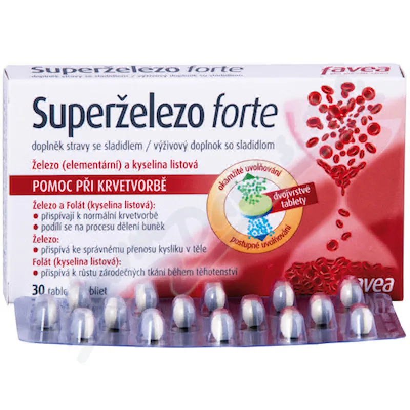 FAVEA Superželezo forte 30 tabliet