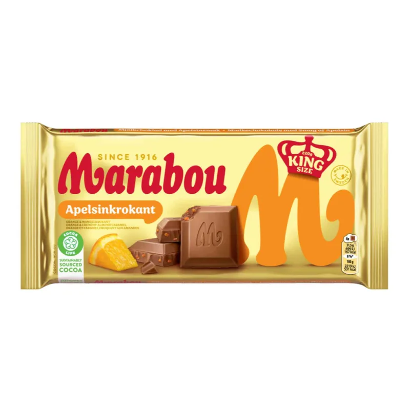 Marabou Apelsinkrokant 170g