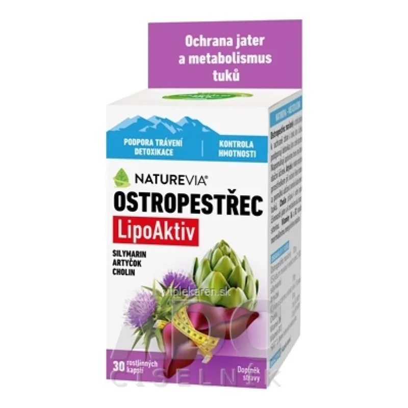 NATUREVIA Pestrec lipoaktiv 30 kapsúl