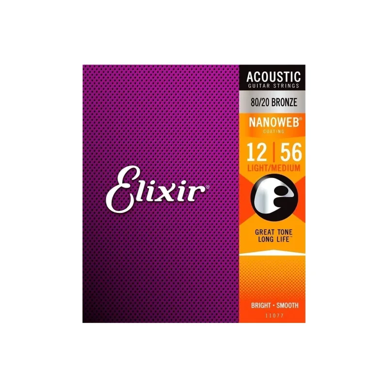 Elixir Acoustic Bronze 80/20 Nanoweb 11077 Light-Medium