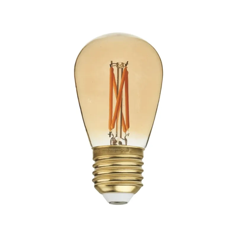 Zlatá stmívatelná LED žárovka Teardrop E27 2W