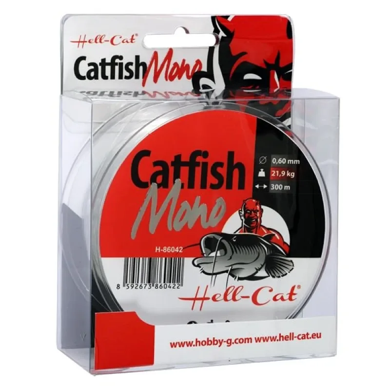 Vlasec HELL-CAT Catfish Mono Clear-300m|0.50mm|15.30kg