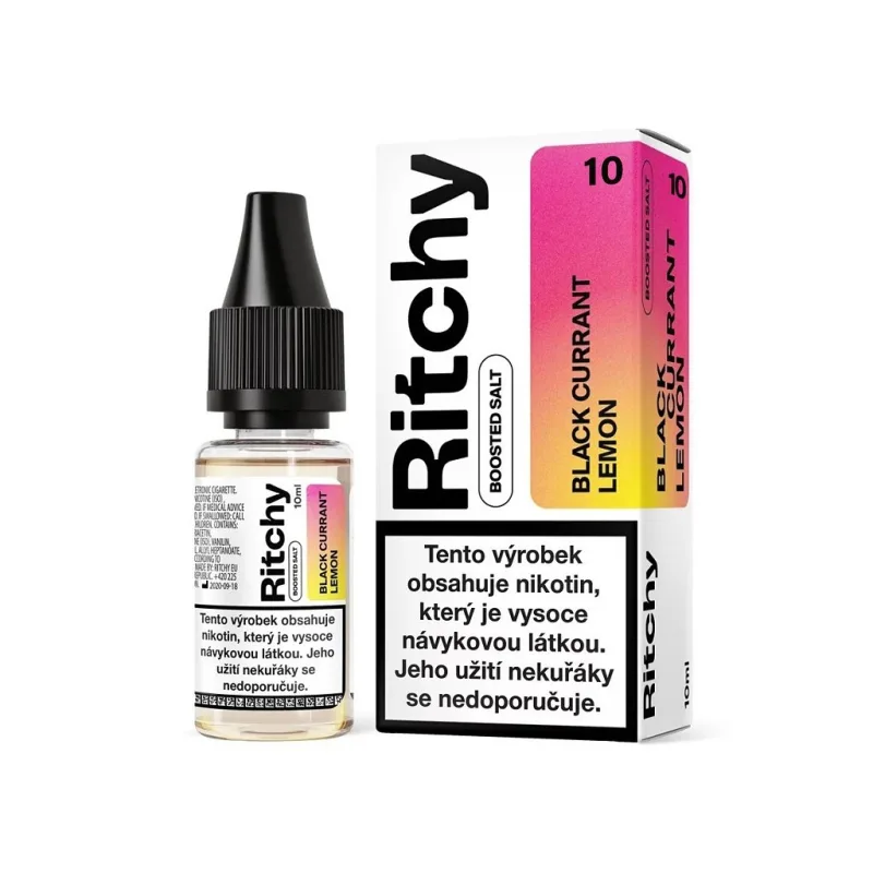 Ritchy Salt - Black Currant Lemon - 10mg  Černý rybíz, Citrón