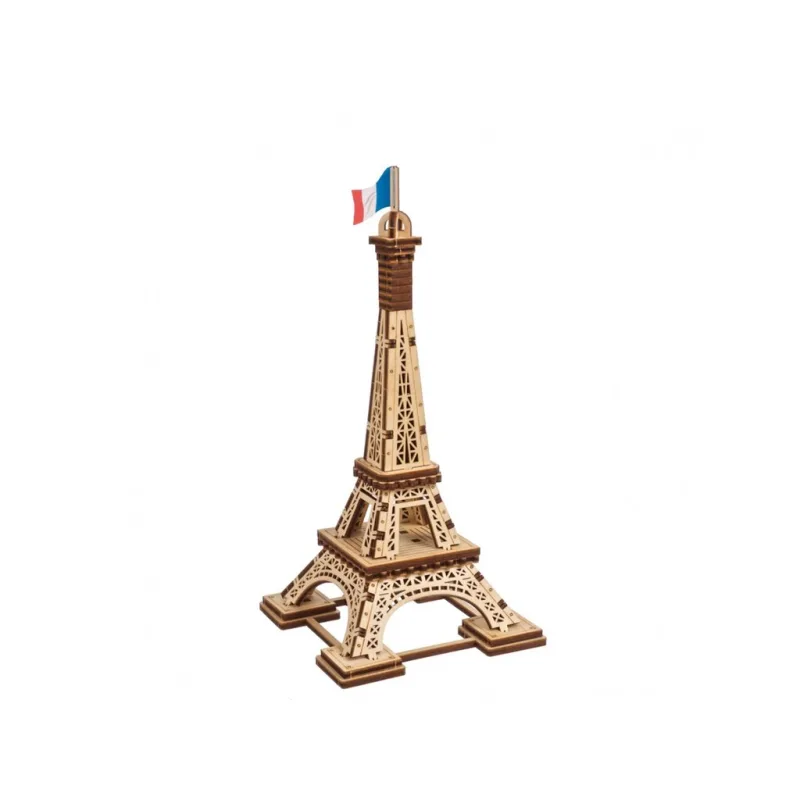 3D drevené mechanické puzzle Eiffelova veža