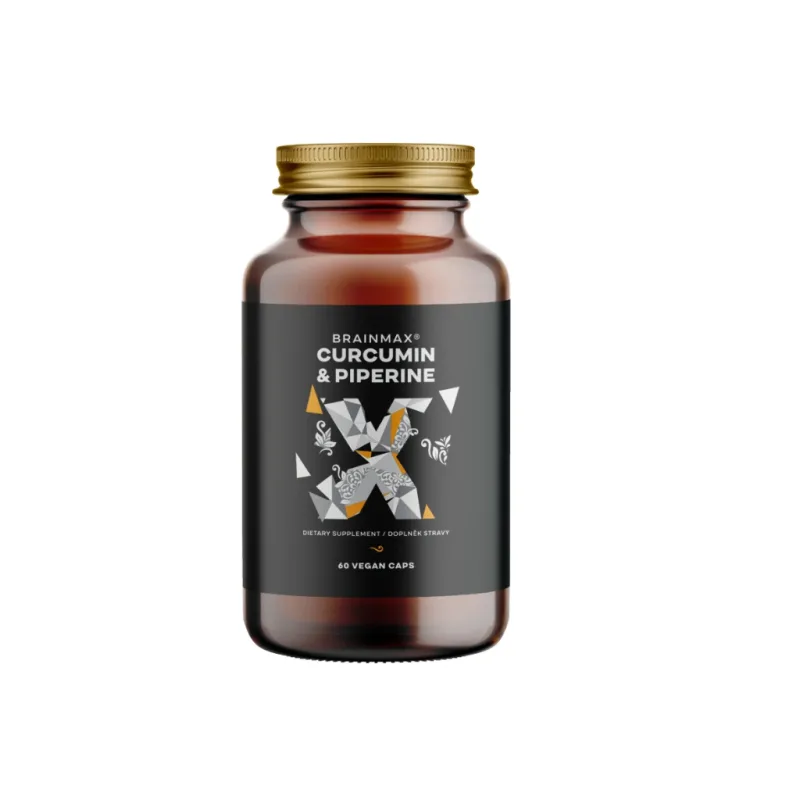 KURKUMIN A PIPERIN - CURCUMIN & PIPERINE 60 rostl. kaps. BRAINMAX