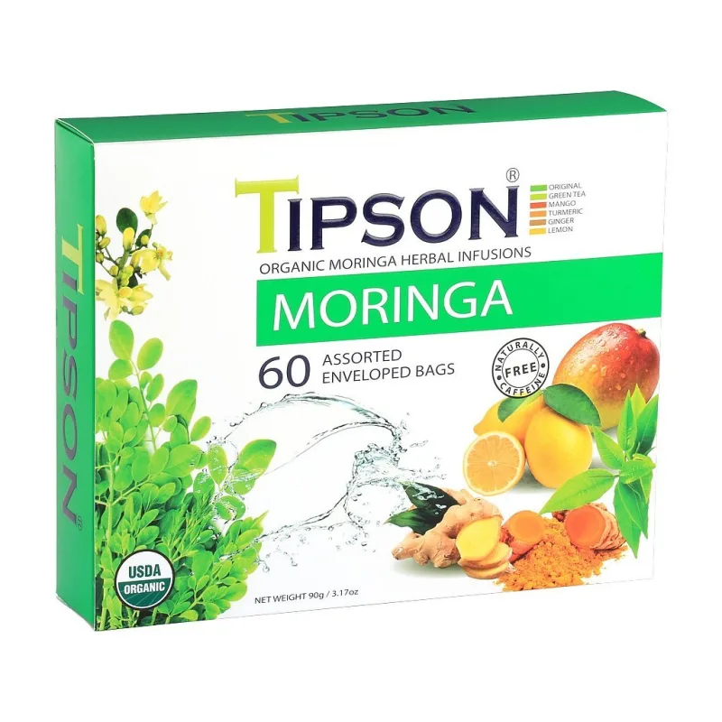 MORINGA BIO ASSORTED - VARIACE ČAJŮ 60 sáčků TIPSON