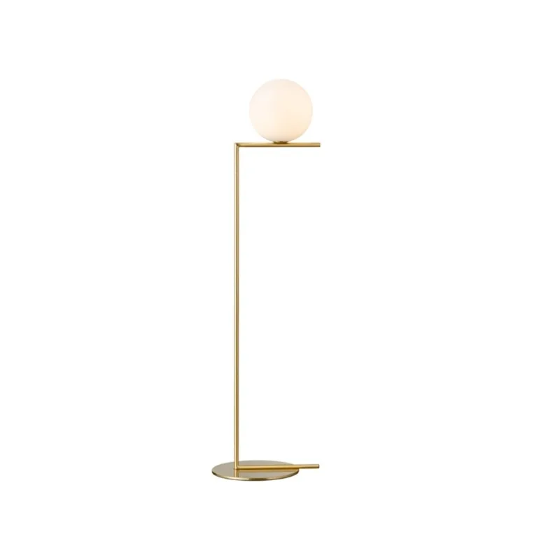Skleněná stojací lampa Emelia 125 cm