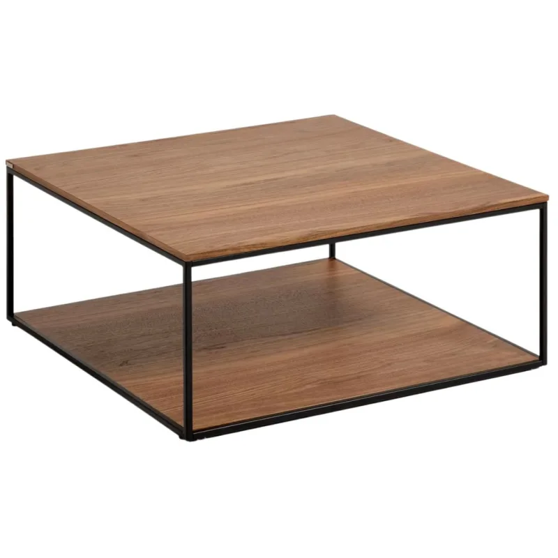 Ořechový konferenční stolek Kave Home Yoana 80 x 80 cm