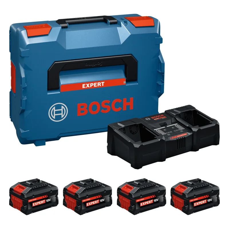 Startovac&iacute; sada Bosch EXPERT 2x EXBA18V-8 Ah +2x EXBA18V-5,5 Ah +  EXAL18V2-320