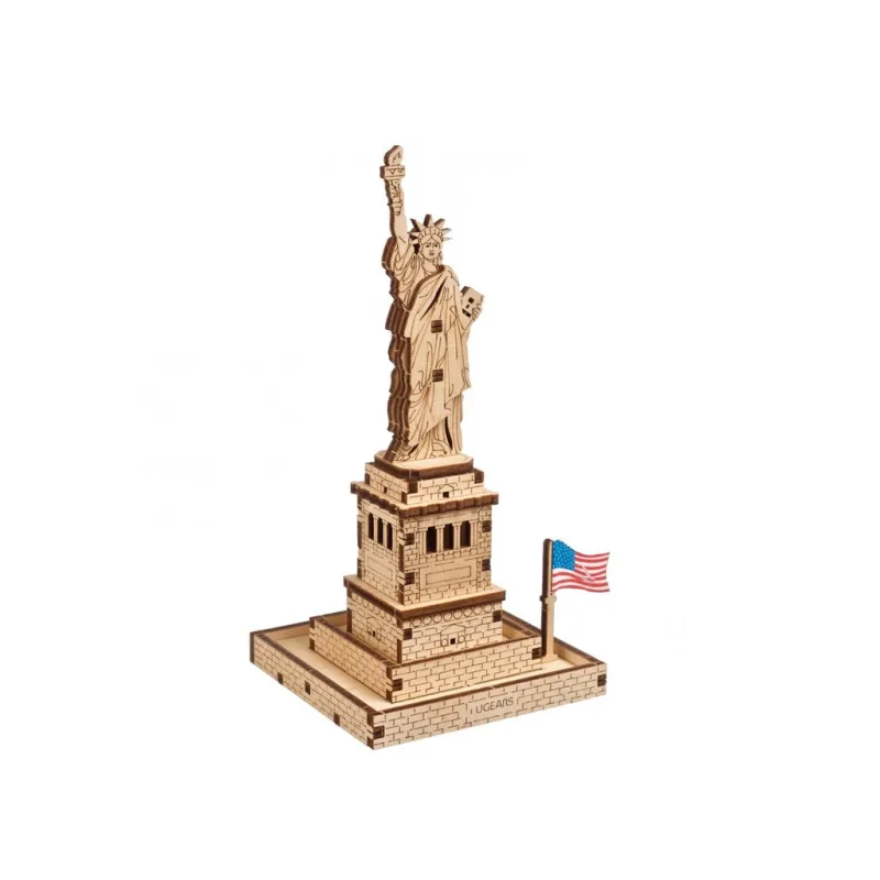 3D drevené mechanické puzzle Socha Slobody