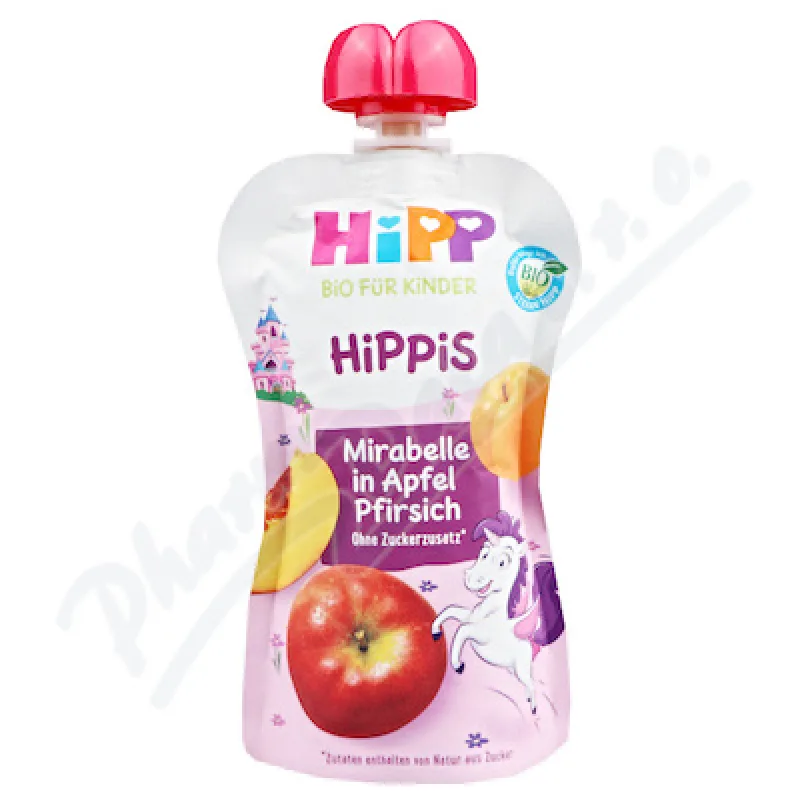 HiPP Hippis jablko-broskev-mirabelka BIO 1r 100g
