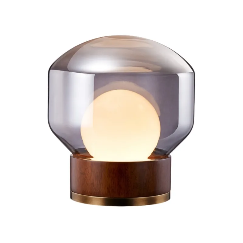 Skleněná stolní LED lampa Danoia