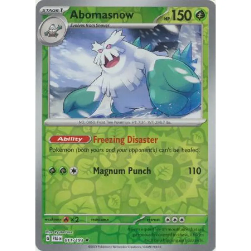 Abomasnow (PAL 011) - REVERSE HOLO