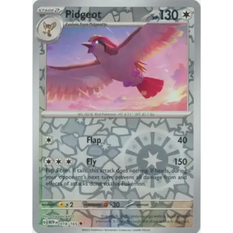 Pidgeot (MEW 018) - REVERSE HOLO