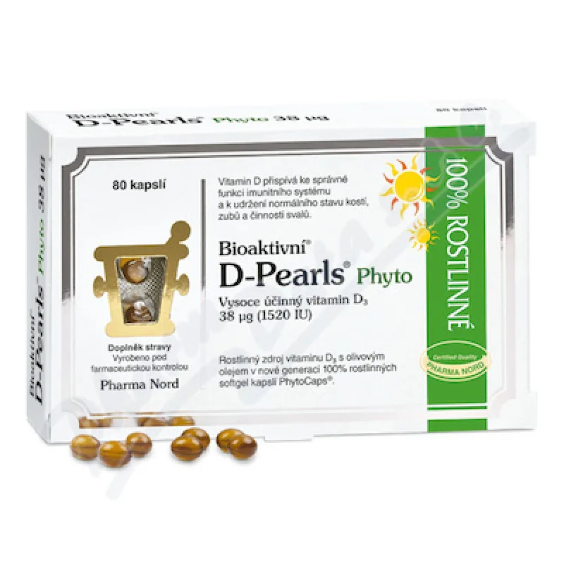Pharma Nord Bioaktivní D-Pearls Phyto 38mcg cps.80
